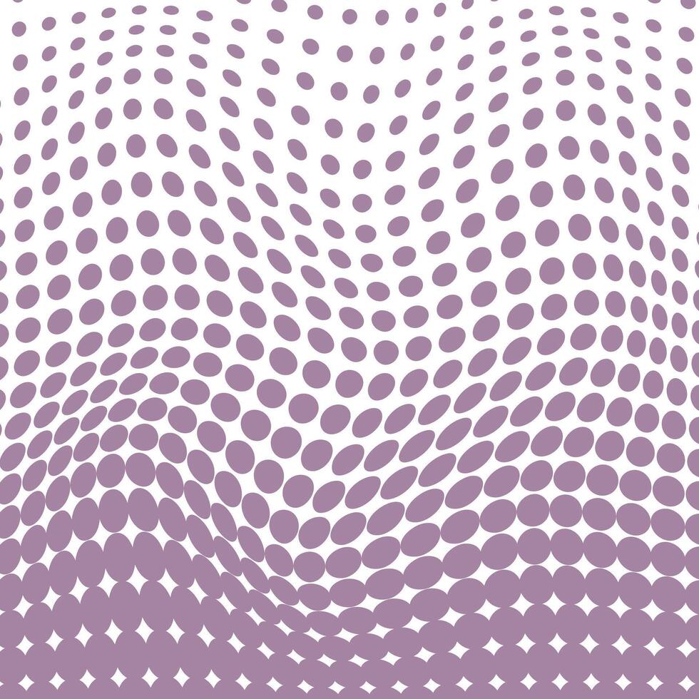 simple abstract plum color small circle polka dot halftone wavy blend pattern vector