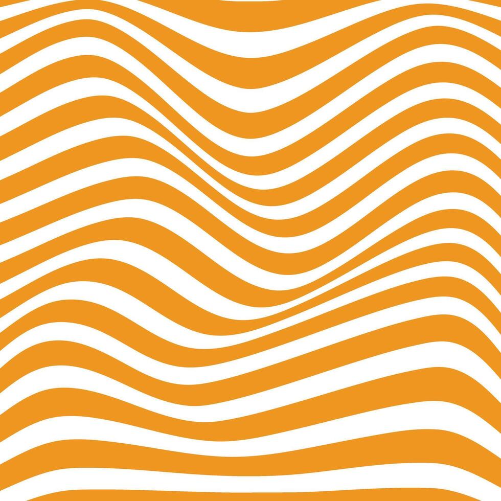 abstract orange juice color horizontal line wavy pattern on white background vector