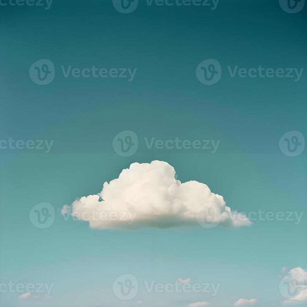 AI generated a large white cloud floating in a blue sky photo