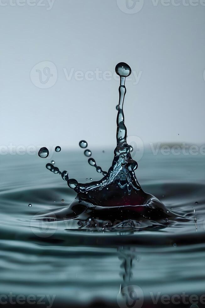AI generated a drop of water that is in the water photo