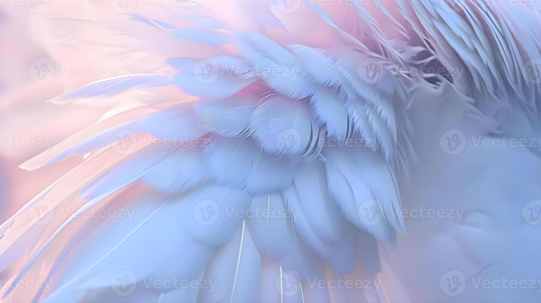 AI generated a close up of a white bird's feathers photo