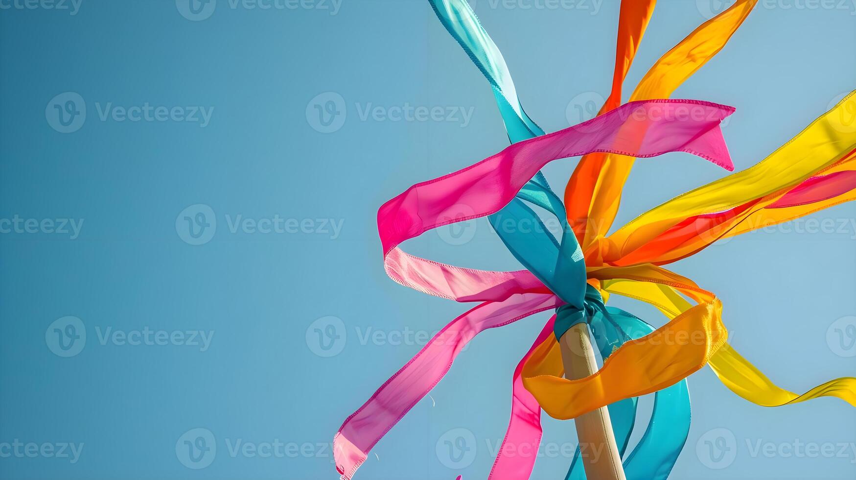 AI generated a colorful kite is flying high in the sky photo