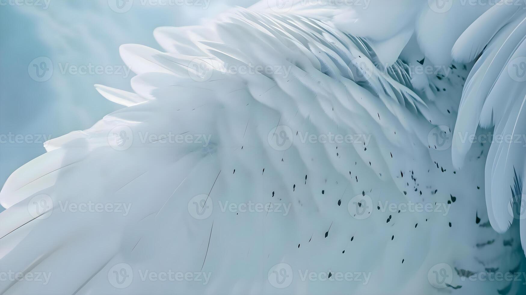 AI generated a close up of a large white bird's wings photo