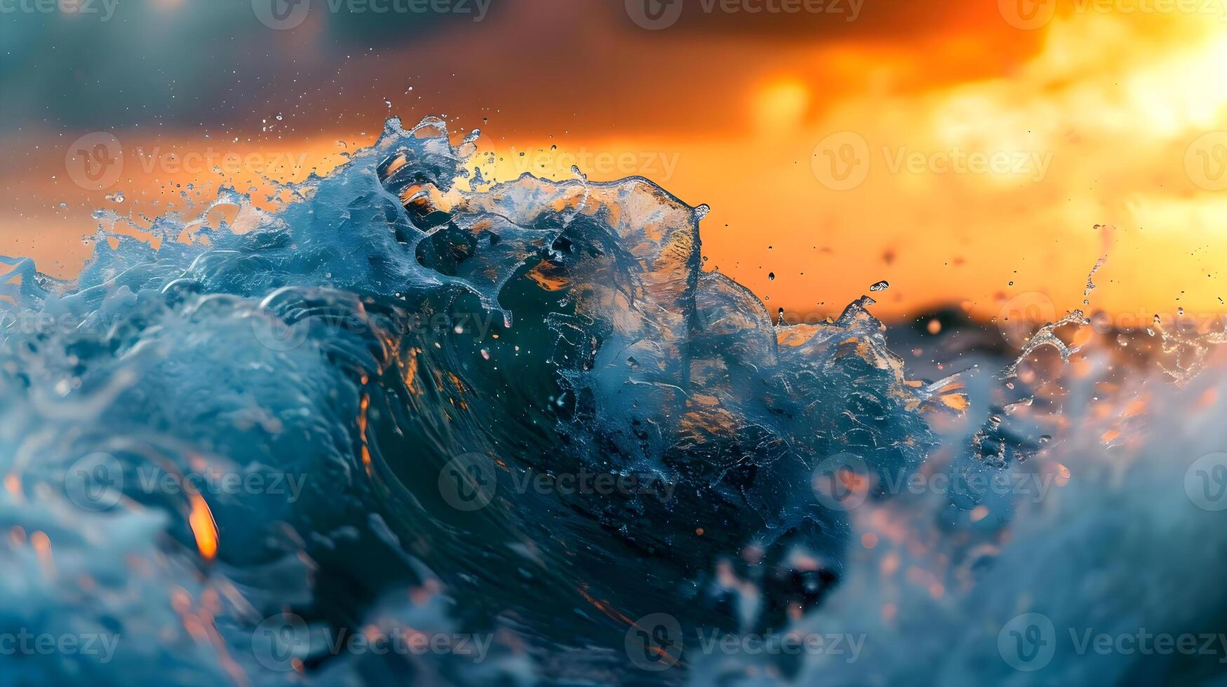 AI generated a close up of a wave in the ocean photo