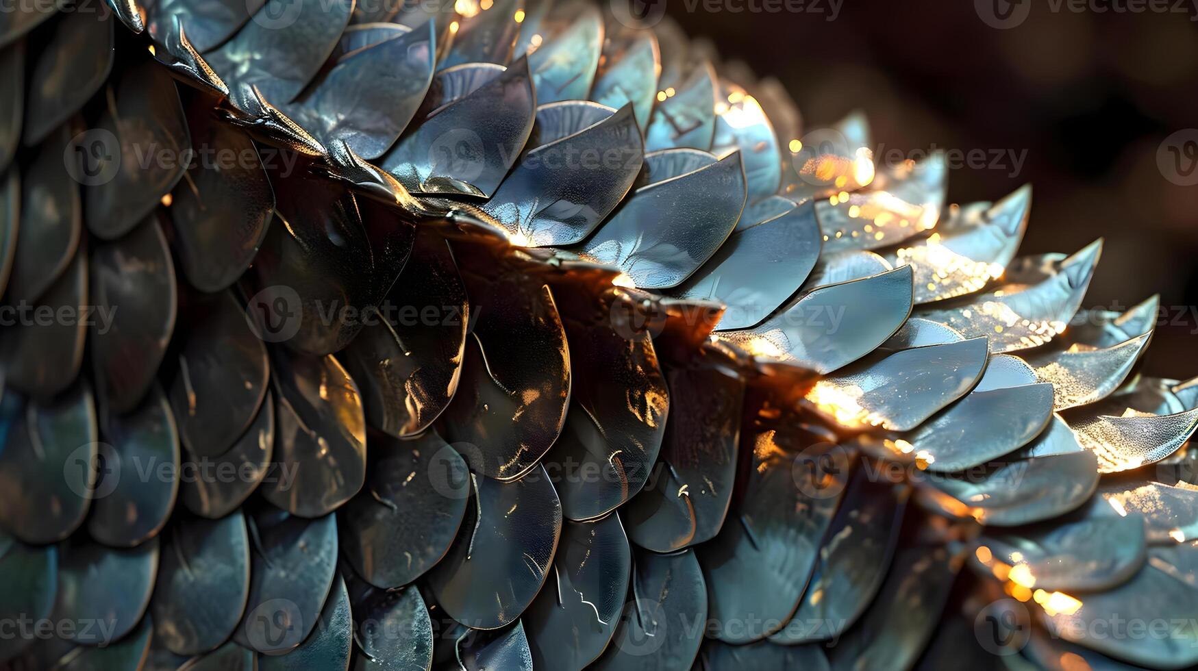 AI generated a close up of a blue bird's feathers photo