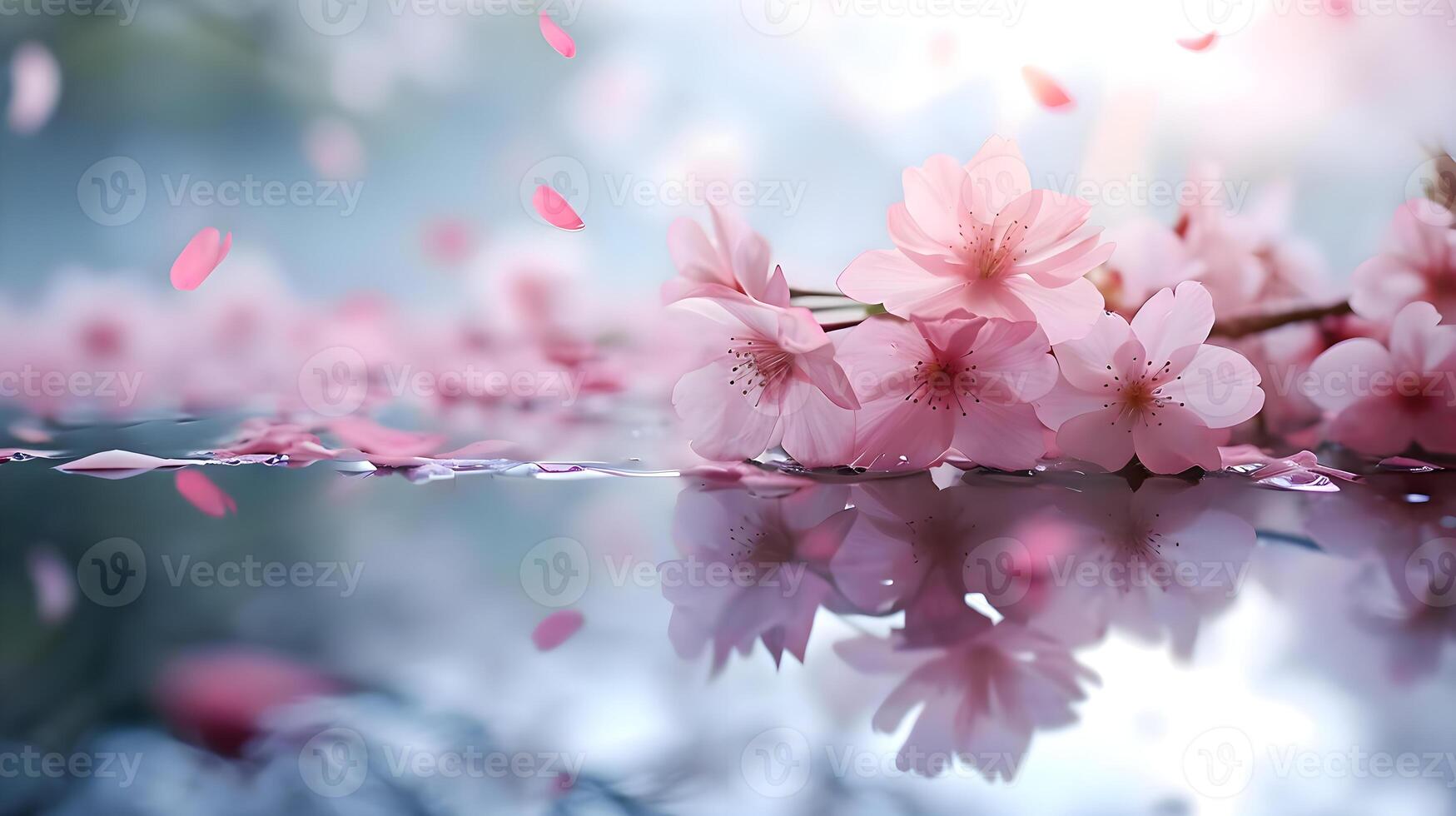 AI generated a close up of pink flowers on a table photo