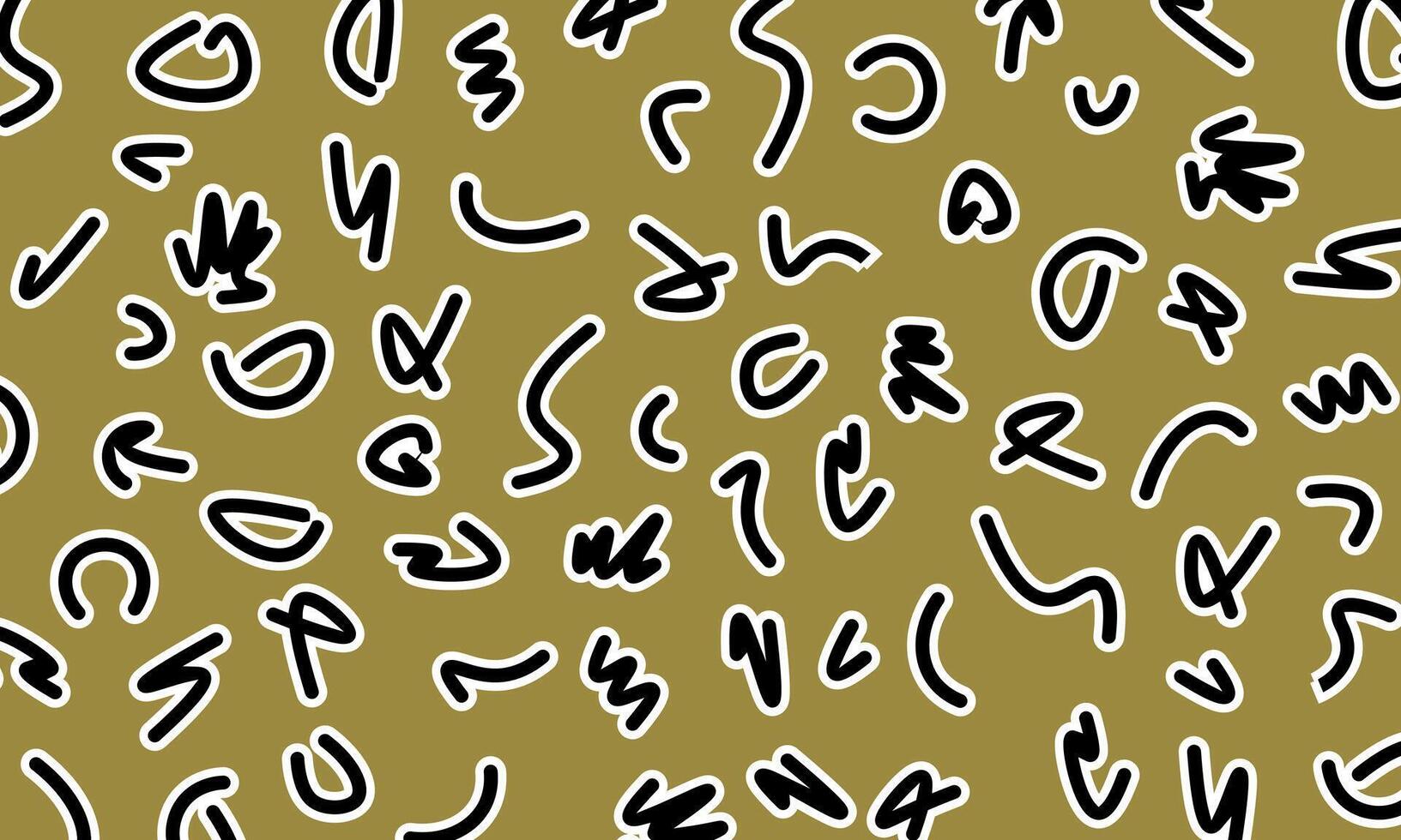 Fun color line doodle pattern. Creative abstract squiggle style drawing background. fun color. vector
