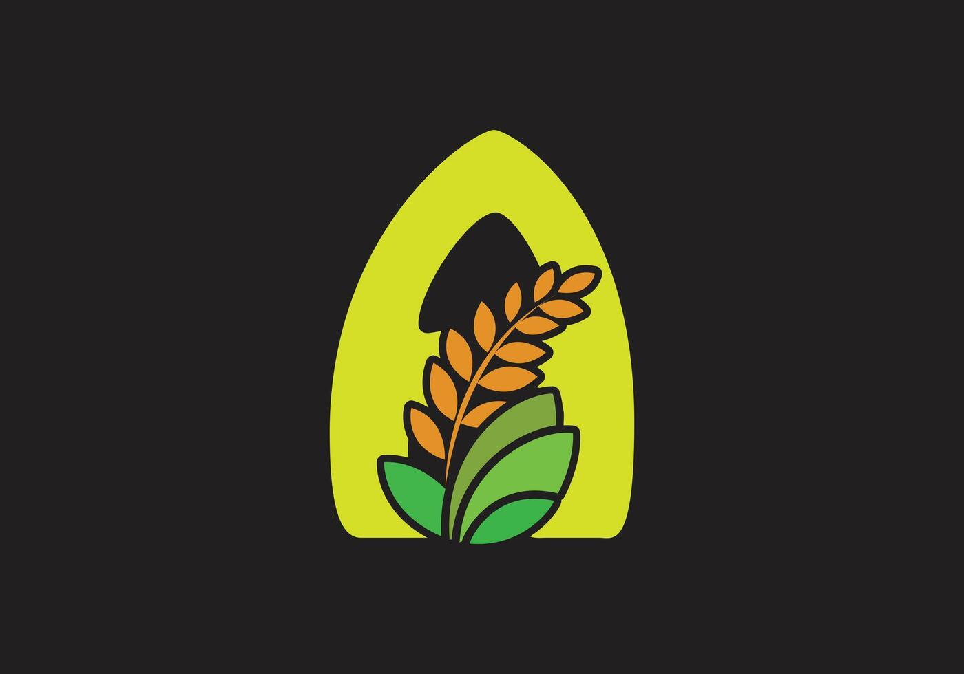 this is agriculture and letter A text logo design for your business vector