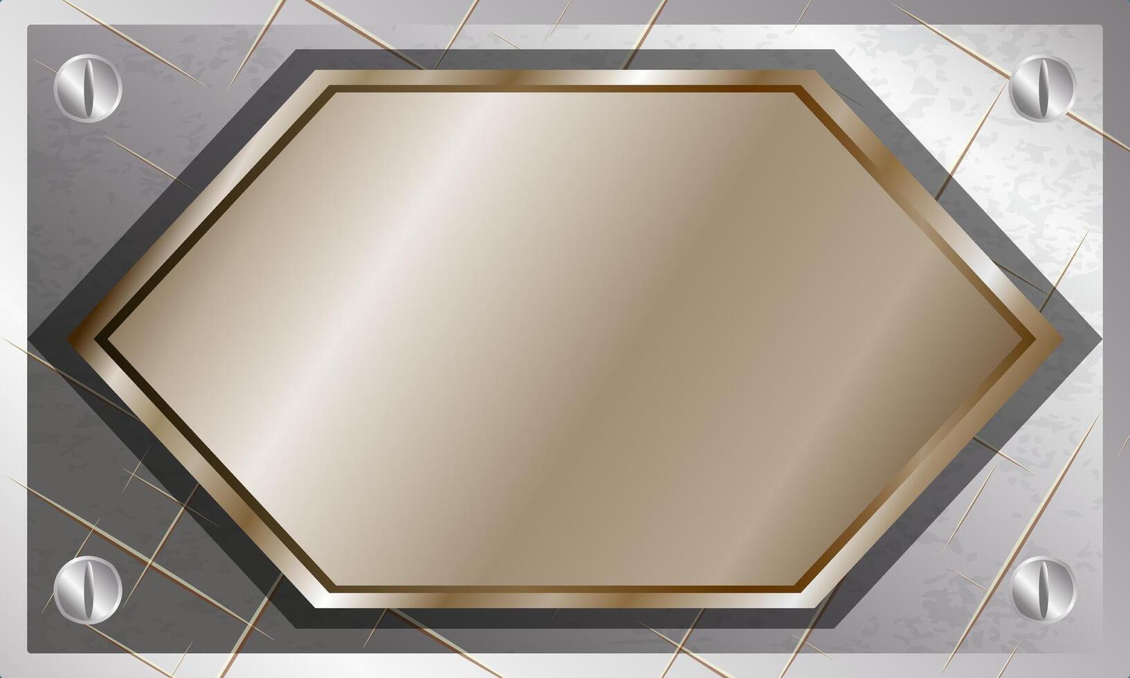 Minimalist silver abstract background design. golden line square. vector