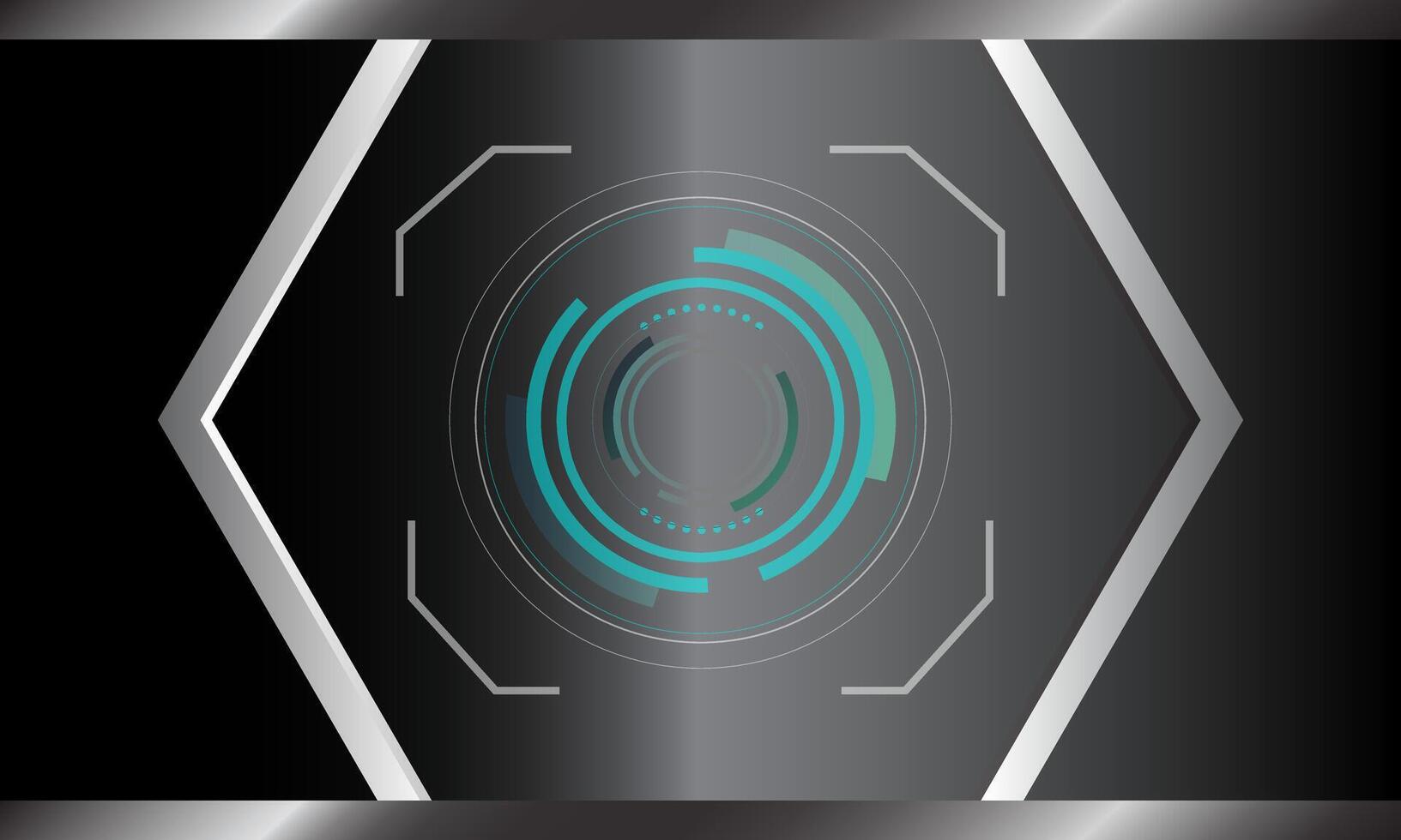 Abstract black and silver on dark steel. technology background. blue circle. vector