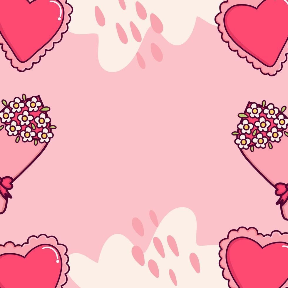 Hand-drawn Valentine's Day Background vector