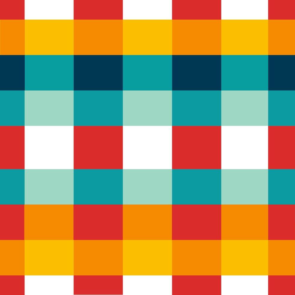 Geometric Colorful Square Grid line Seamless Pattern.  Vector design gingham style for fabric, tile, embroidery, wrapping, wallpaper, and background