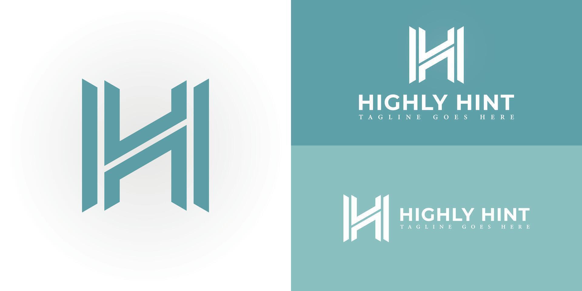 Abstract the initial letter H or HH in blue color isolated on white background. Letter Initial H or HH Hexagon Hero logo design vector applied for construction company logo design inspiration template