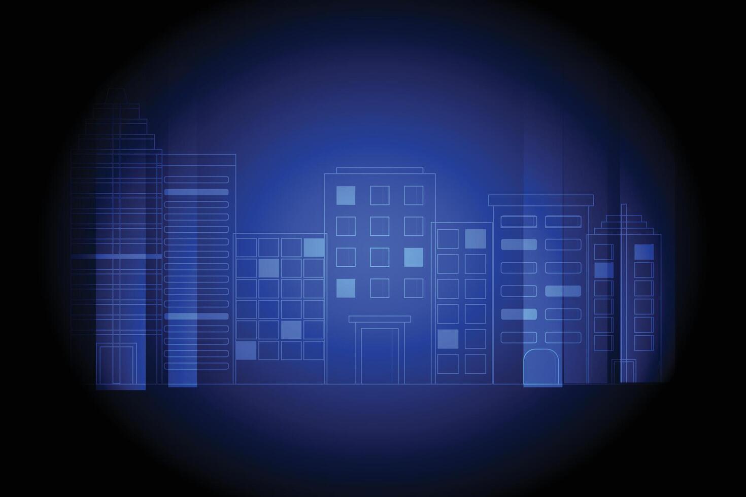 blue network light of start up building technology background vector