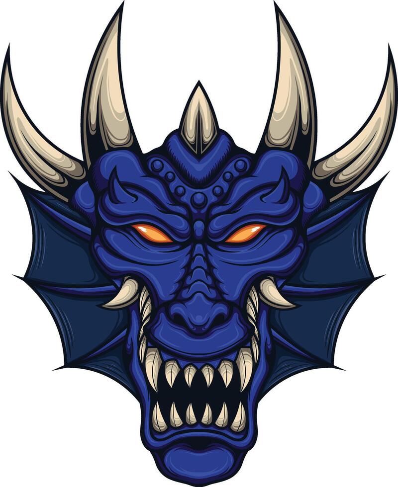 Vector illustration of dragon head