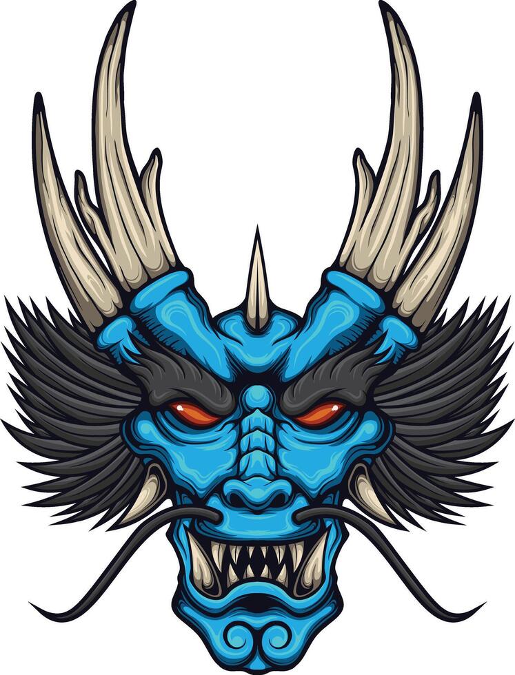 Vector illustration of dragon head