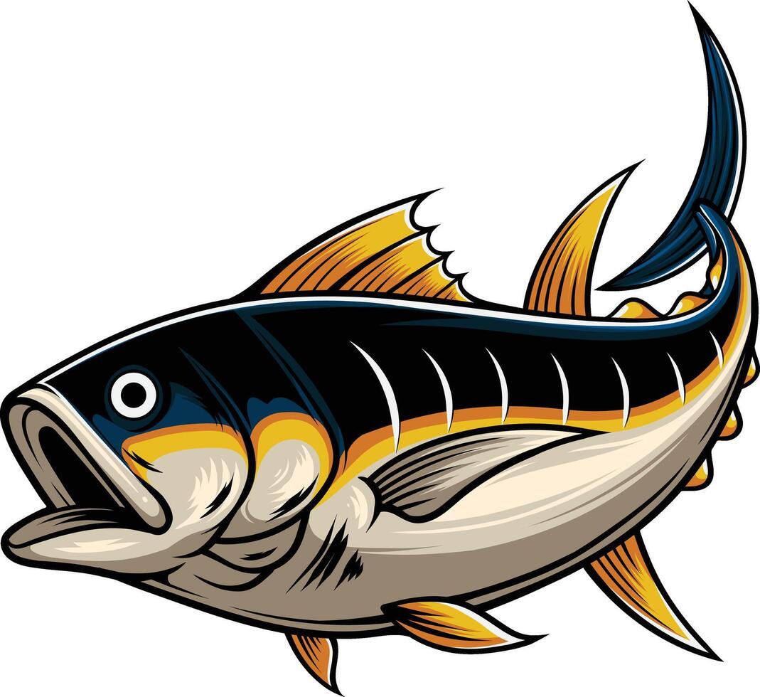Vector illustration of tuna fish