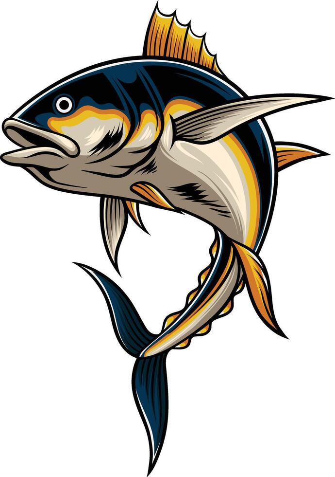 vector ilustración de atún pescado