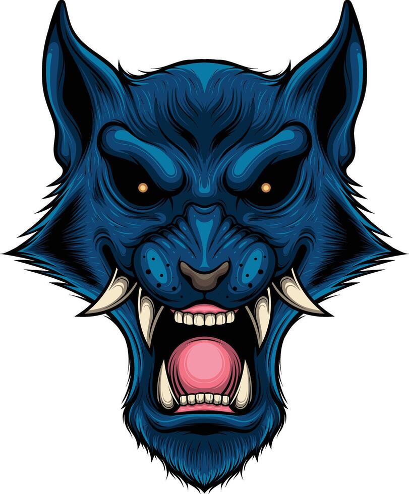 vector illustration of japanese wolf