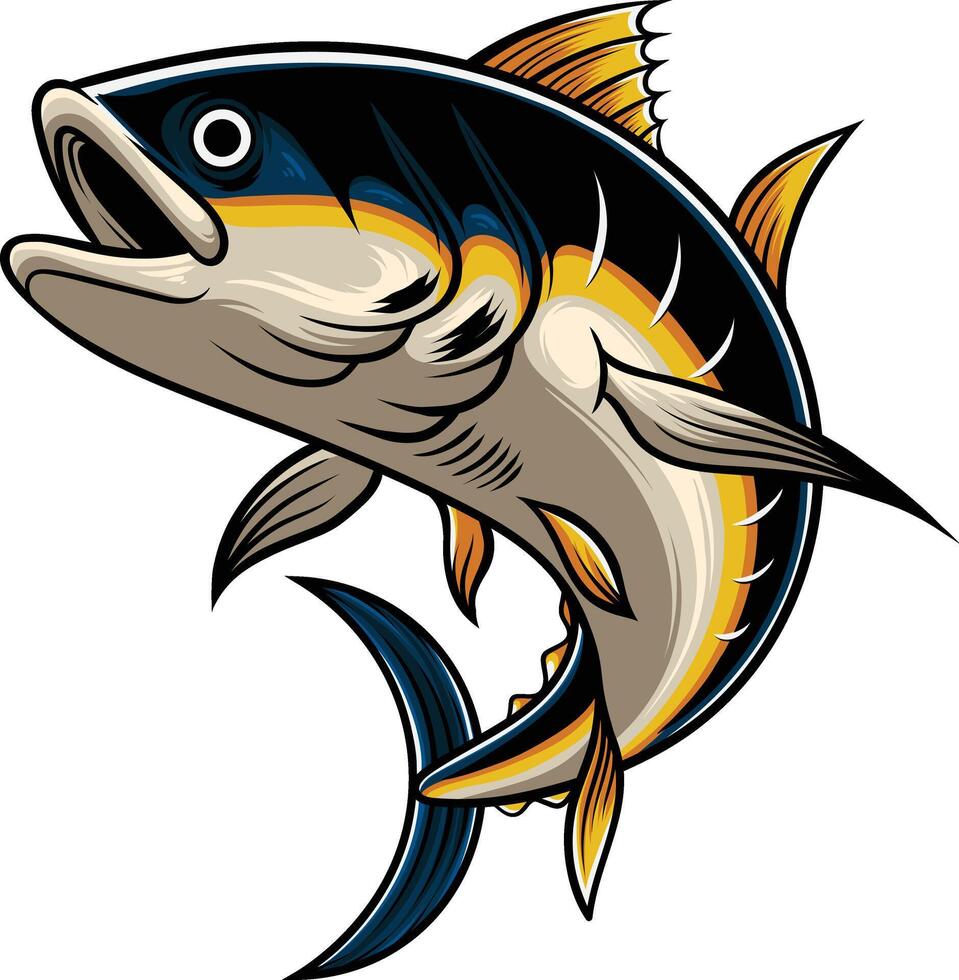 Vector illustration of tuna fish