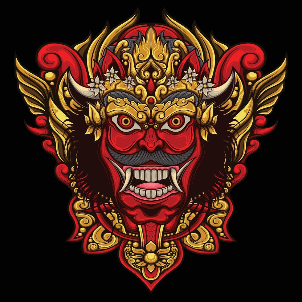vector illustration of balinese mask