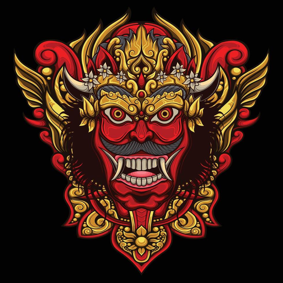 vector illustration of balinese mask