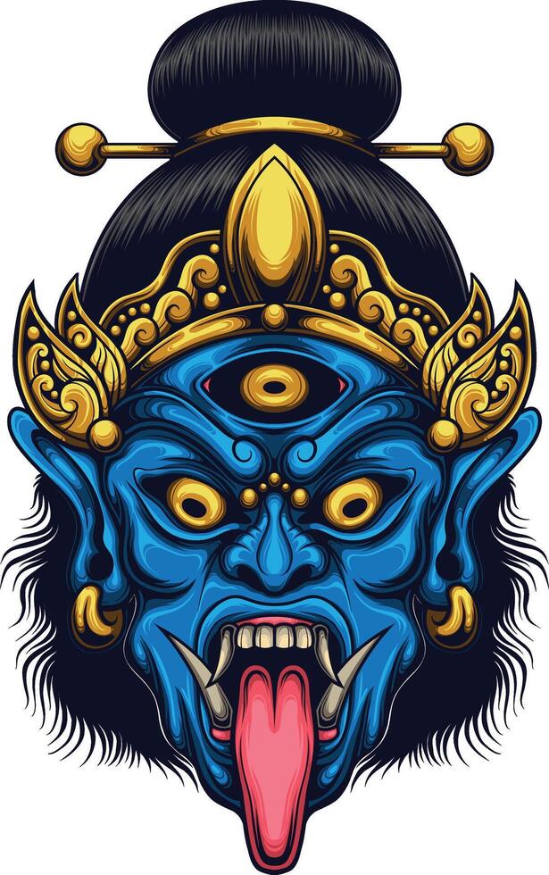 vector illustration of balinese mask
