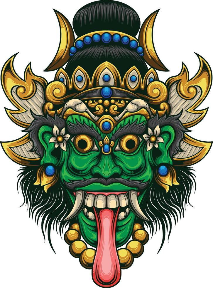 vector illustration of balinese mask
