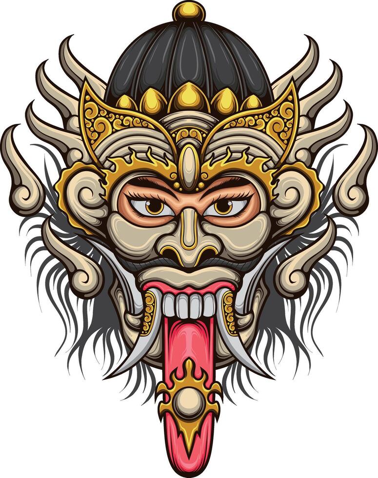 vector illustration of balinese mask