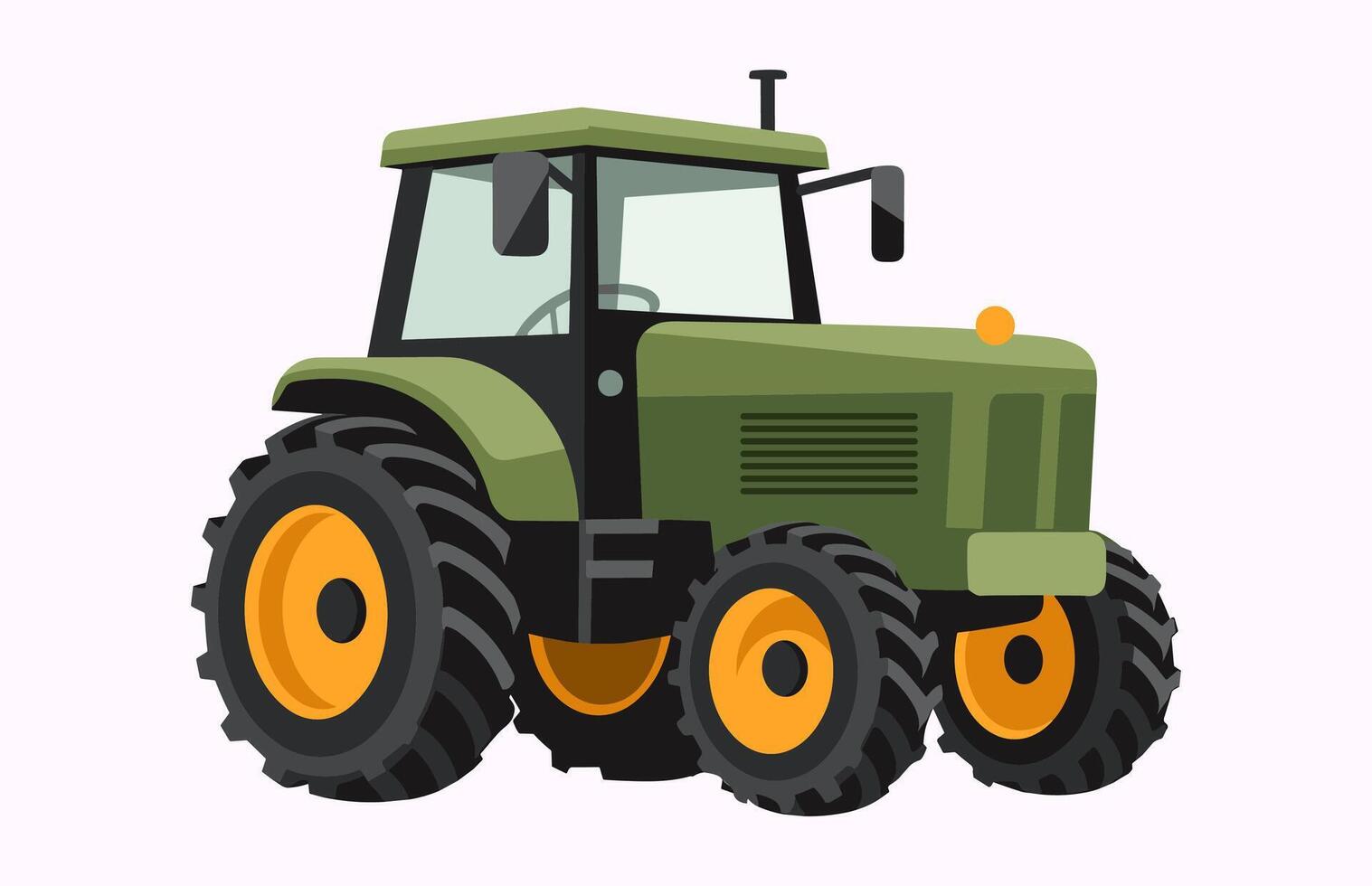 Tractor vector illustration isolated on a white background, A Farm transport outline flat icon