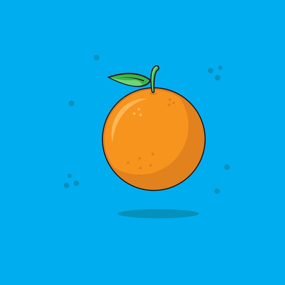 Vector illustration of orange cartoon flat design