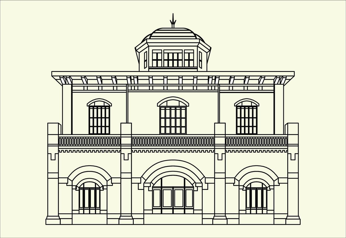 Tawang Old Train Station Semarang Indonesia vector
