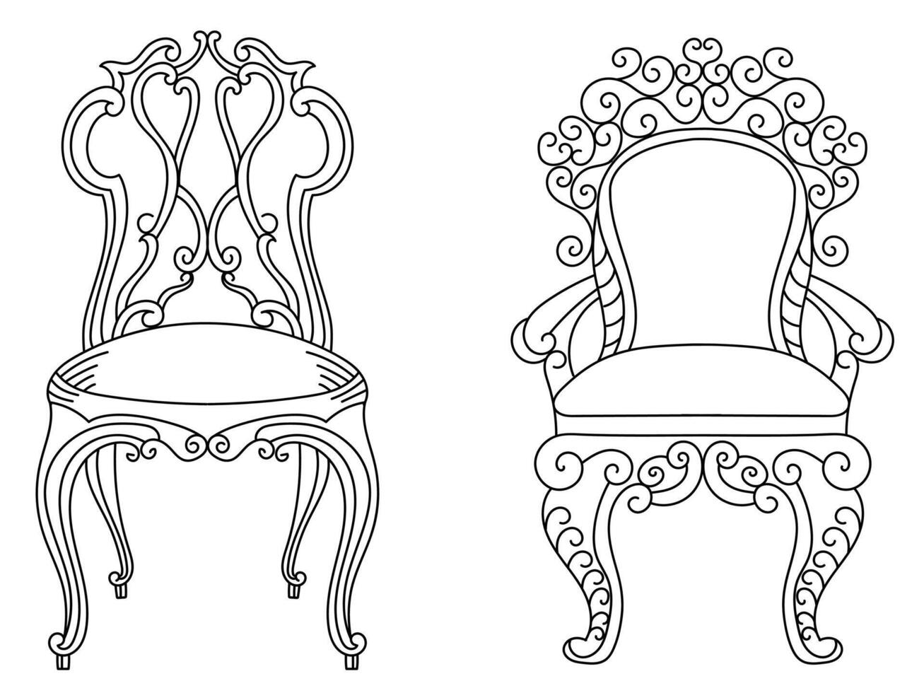 moderno mueble Sillón hogar, continuo línea dibujo ejecutivo oficina silla concepto, sofá silla vector ilustración