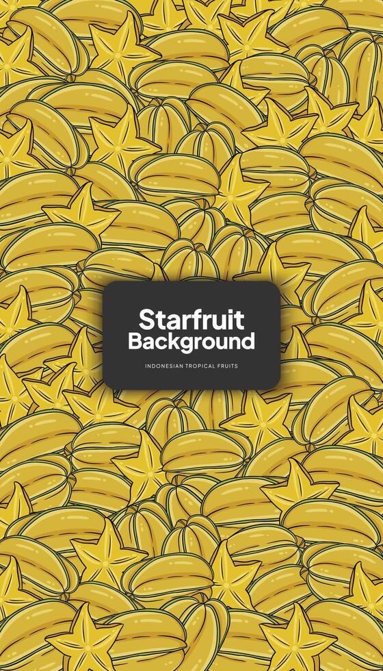 estrella Fruta antecedentes ilustración, tropical Fruta diseño antecedentes para social medios de comunicación enviar vector