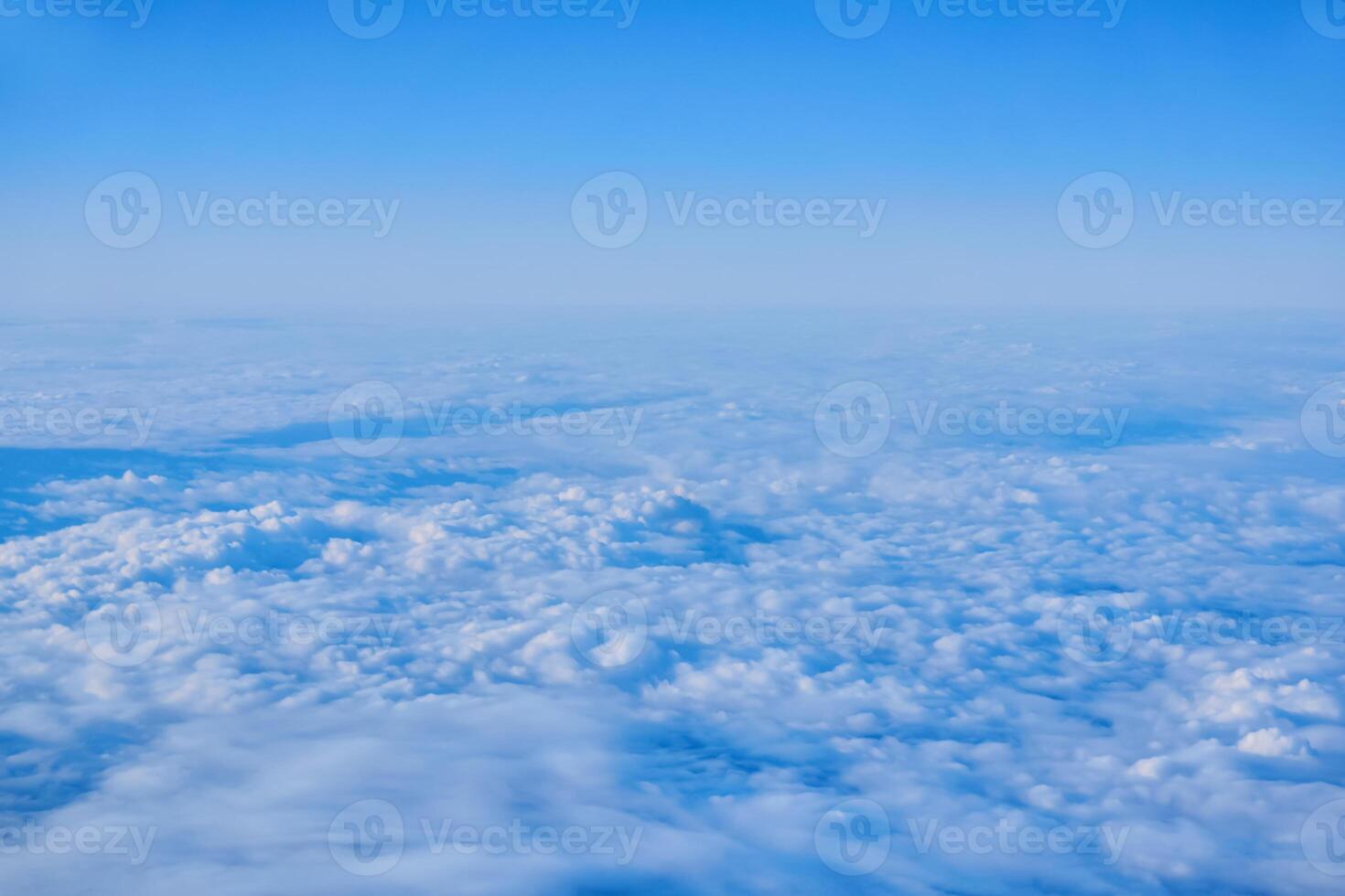 cloudscape - continuous cumulus clouds, top view photo
