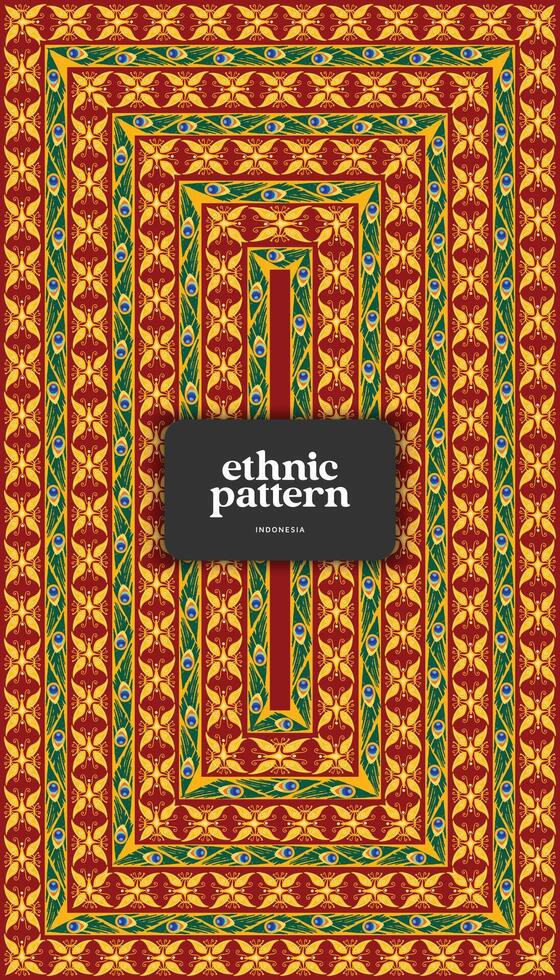 Javanese Ethnic Pattern for background vector