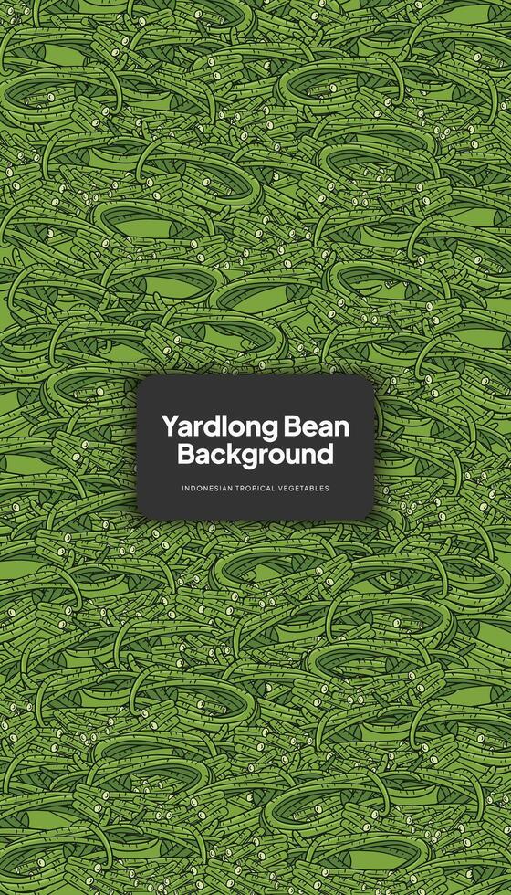 Yardlong Bean illustration, tropical vegetable background design template vector