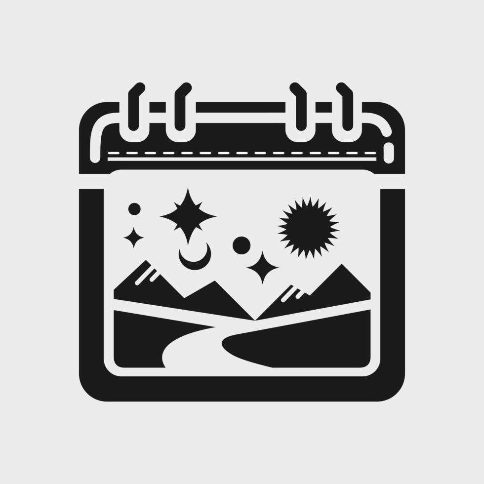 unique calendar icon, vector Illustration.