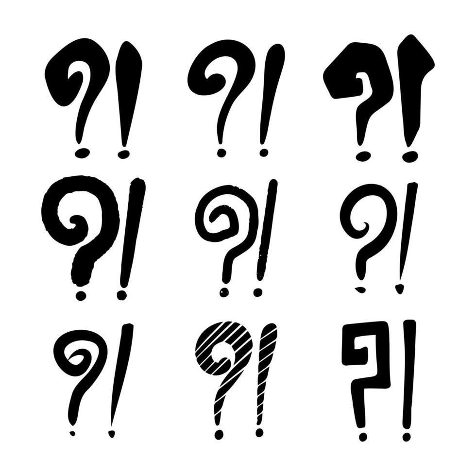 Doodle Question Mark, Sign and Symbol for Design, Presentation or Website elements. vector
