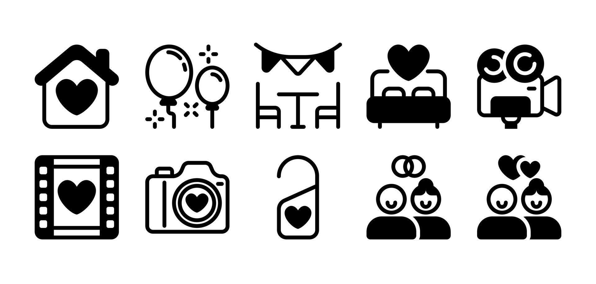 Wedding Icon Pack Mix Vector Pro Illustration