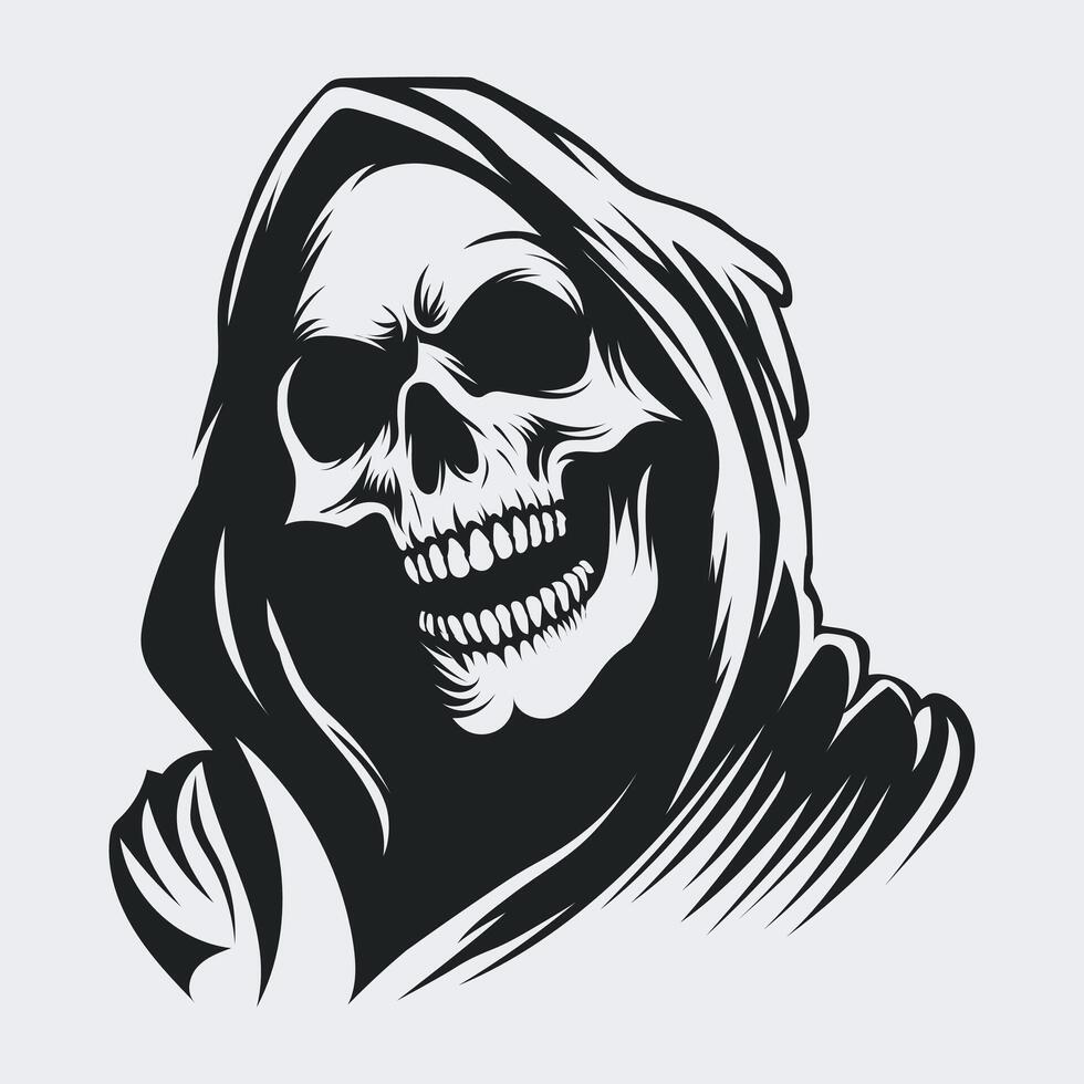 Basic Ghost Face Vector, Silhouette Vector Illustration