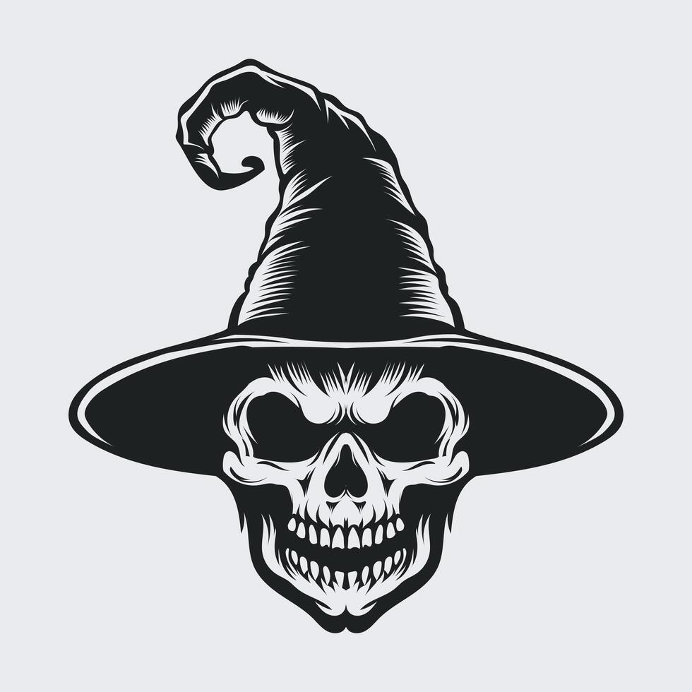 Vector Skull with hat Illustration