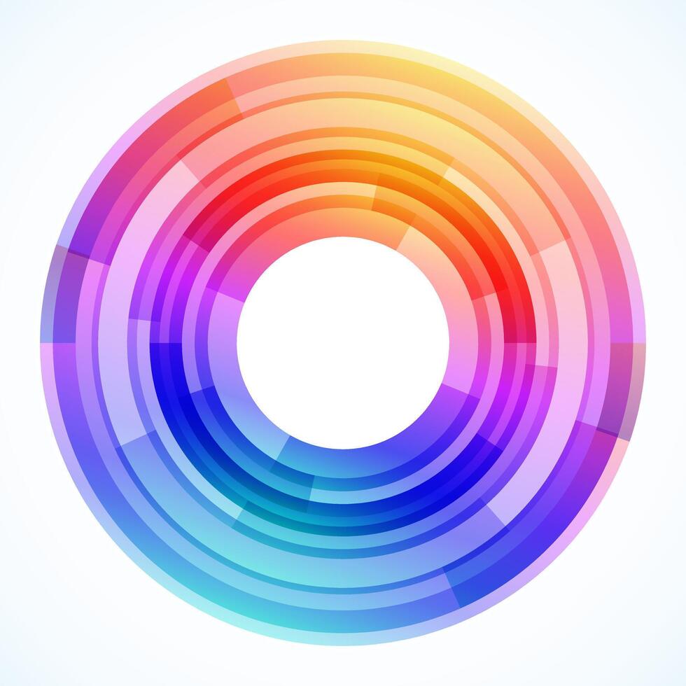 Geometric frame from circles, vector abstract background, wallpaper