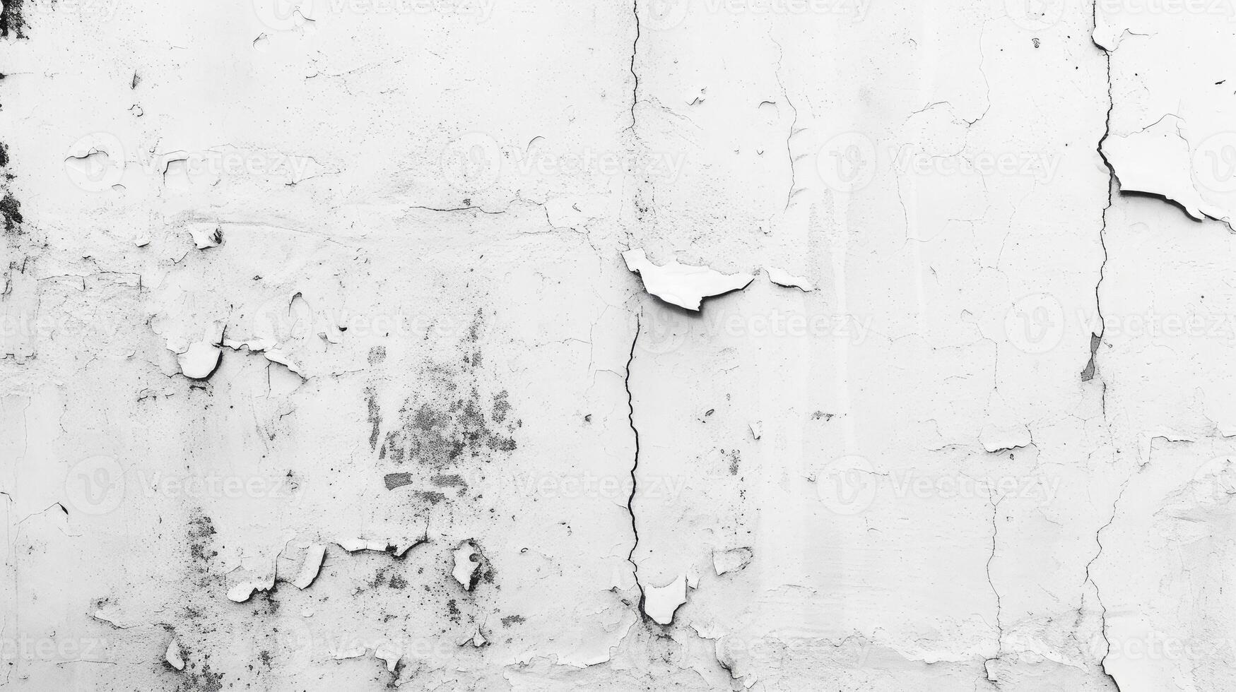 AI generated White Grunge Wall Background. photo