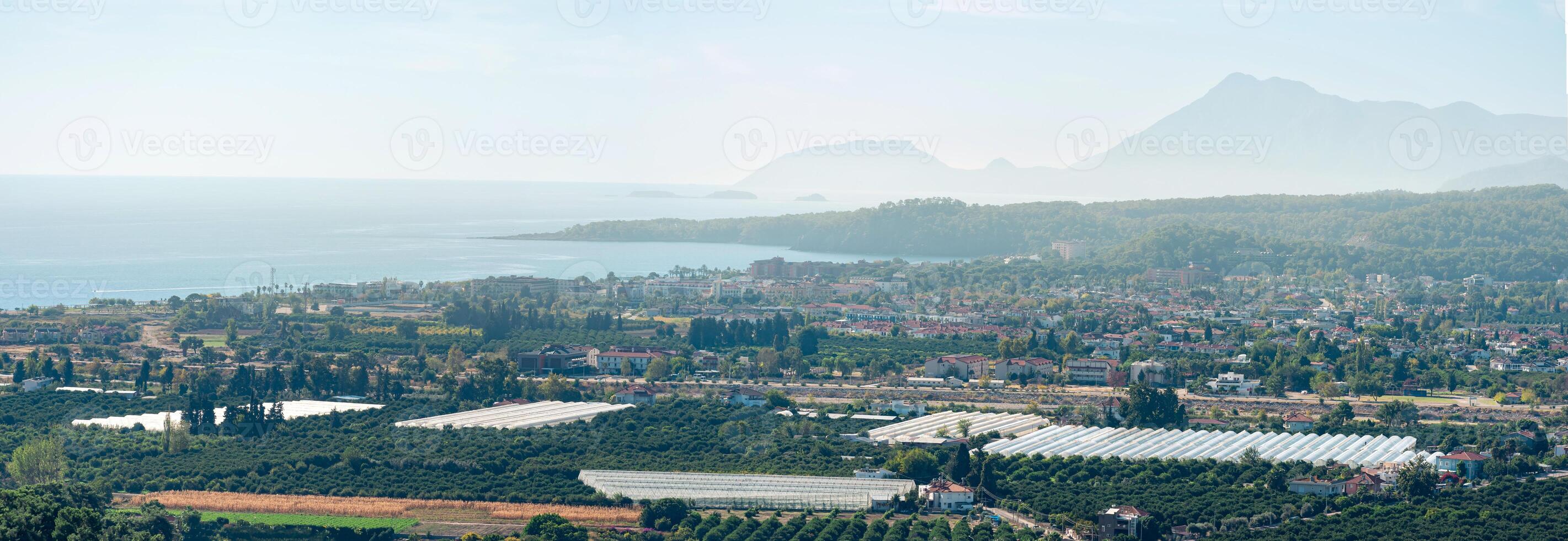 aerial view of the mediterranean agricultural region photo