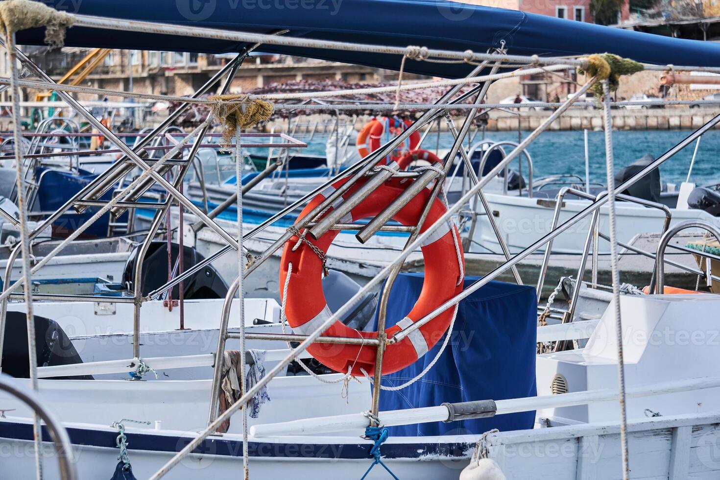 antecedentes - varios Placer y recreativo pescar barcos en el puerto foto