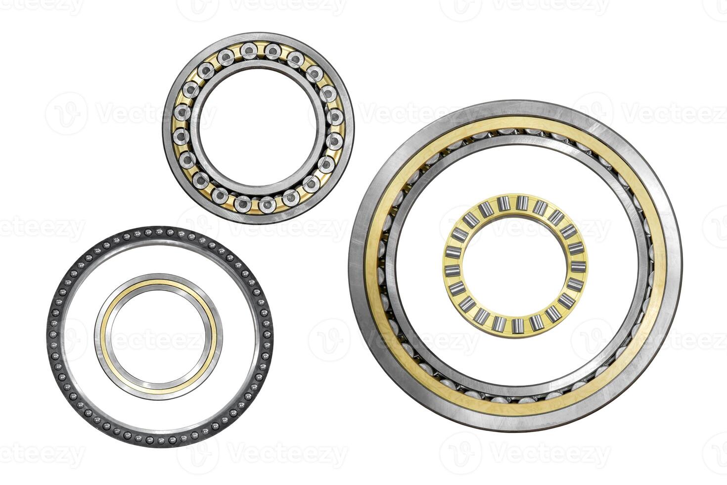 various bearings isolated on a white background photo