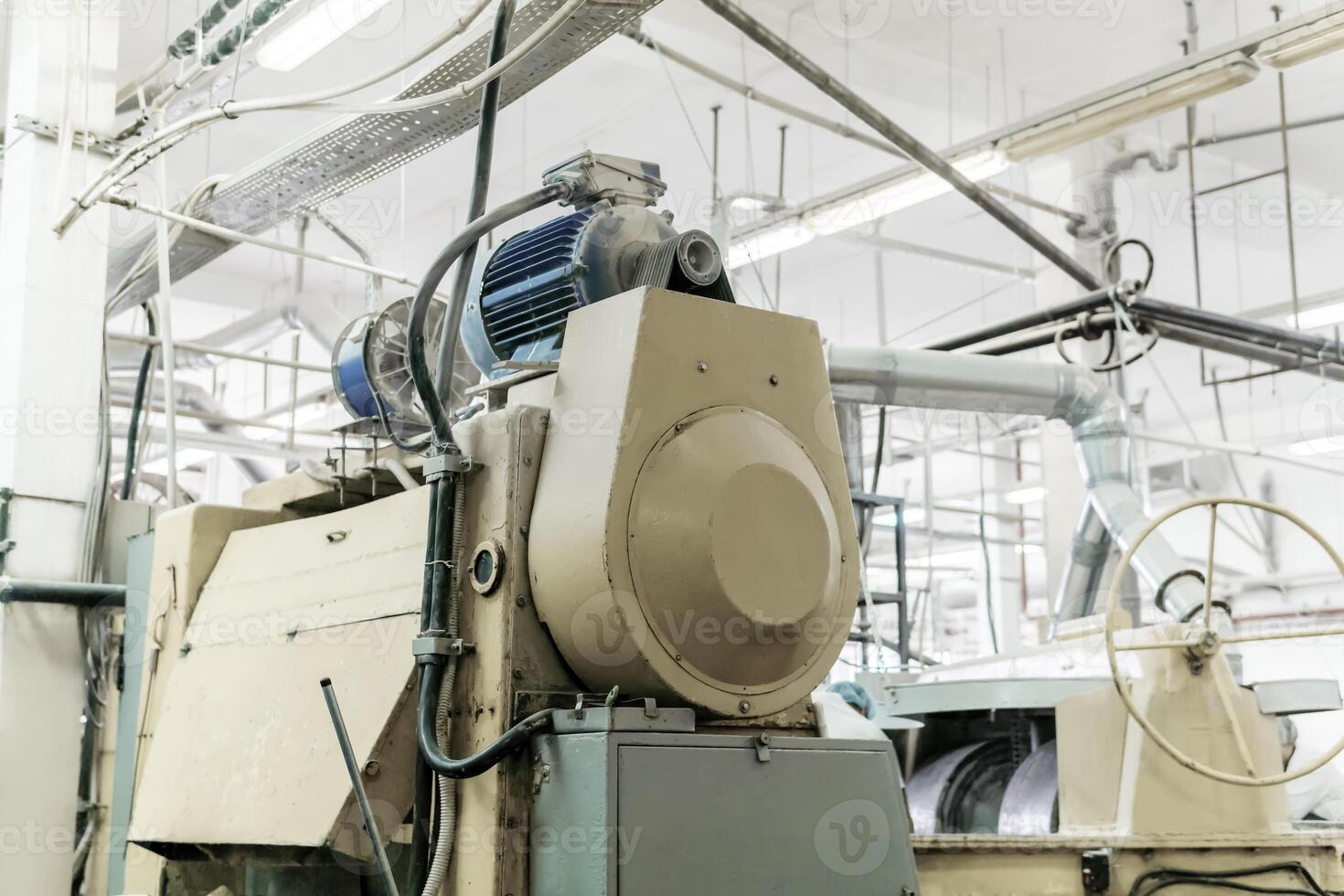 old industrial melanger in the shop of a confectionery factory photo