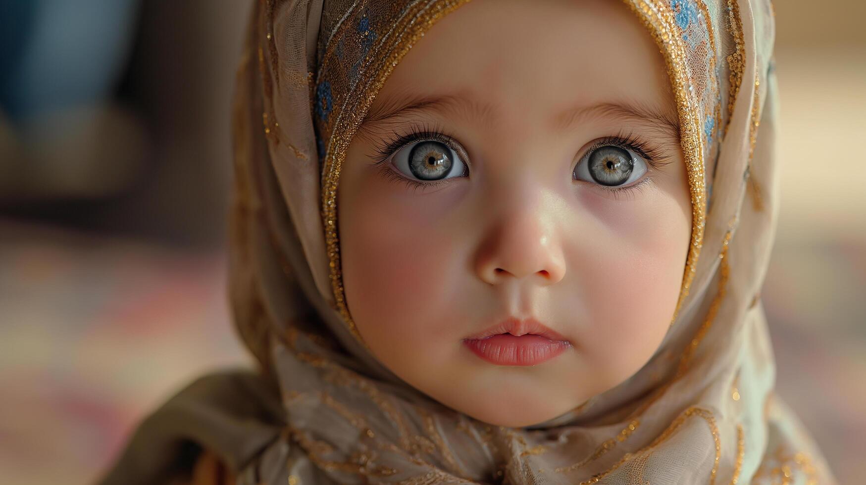 AI generated A close up of a Muslim baby photo