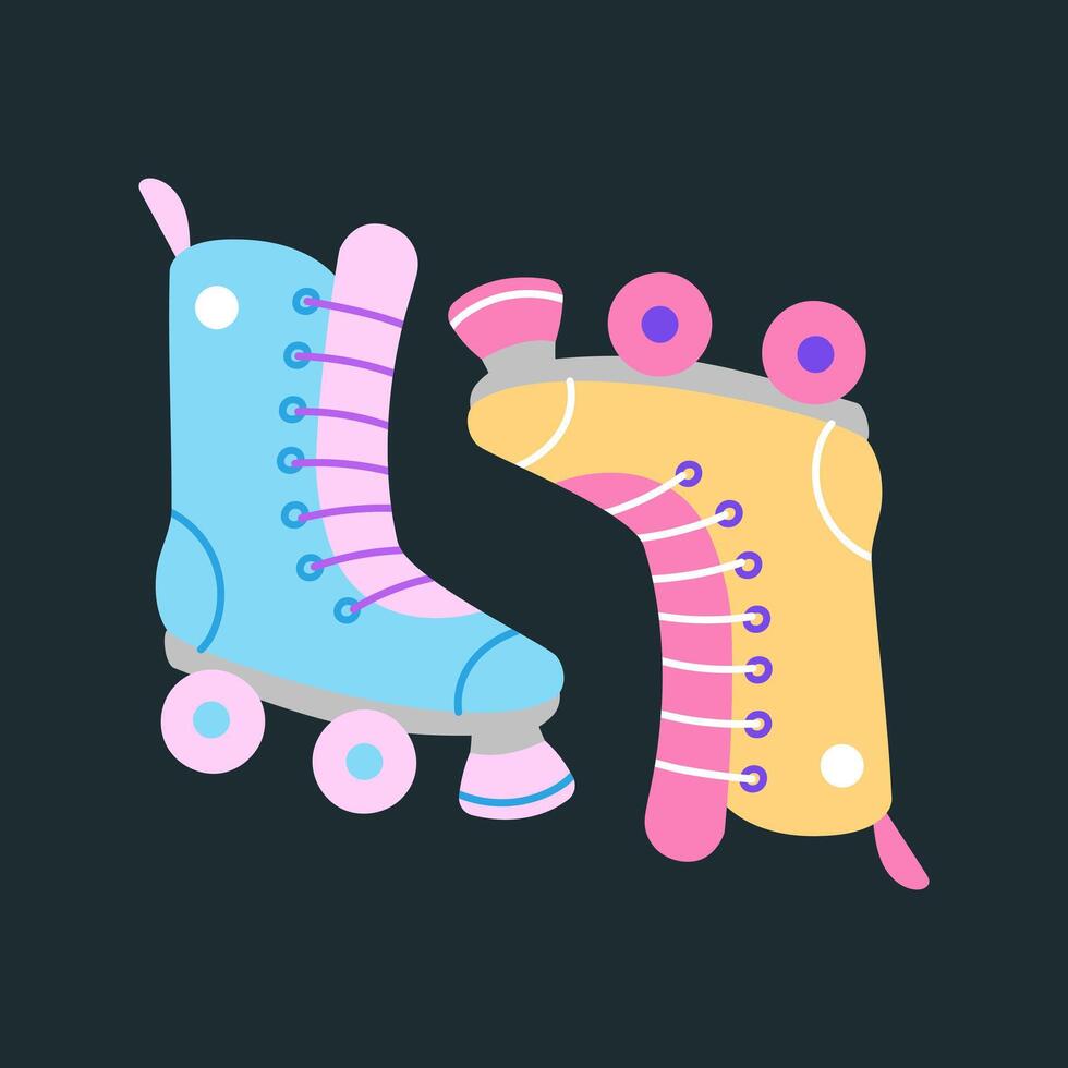 Roller skates, vector roller skates illustration